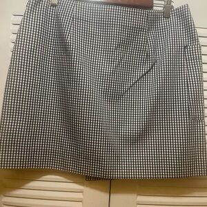 Free Assembly Wrap Mini Skirt Micro Gingham Navy